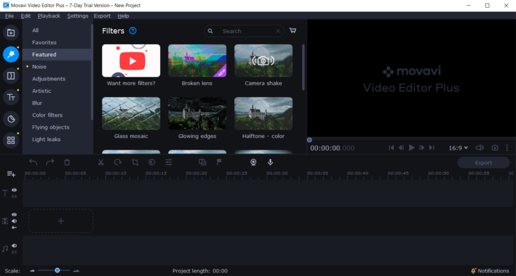 Combina video con Movavi Video Editor