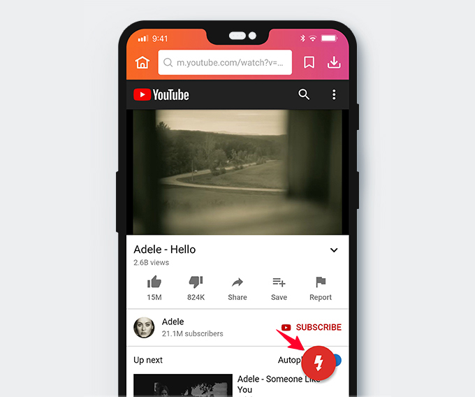 Download YouTube video with InsTube