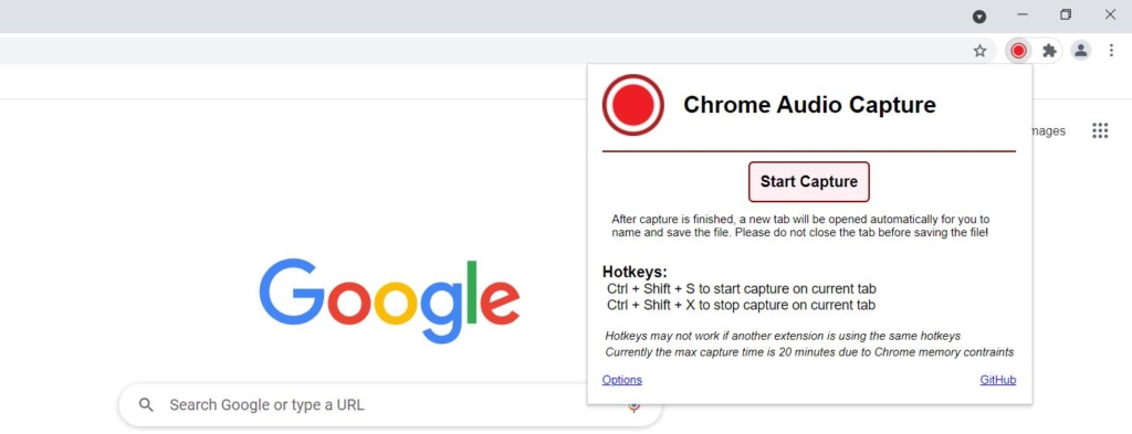 Chrome 오디오 캡처를 사용하여 컴퓨터 오디오 녹음