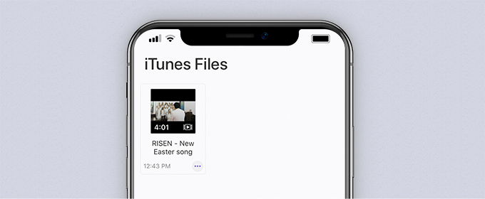 Heruntergeladene Datei aus iTunes-Dateien kopiert