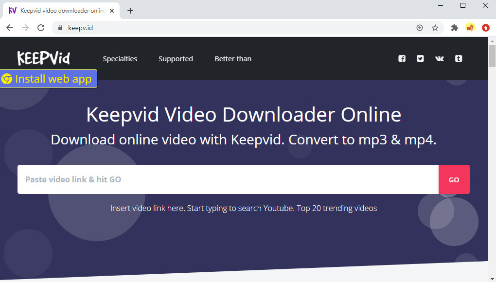 Keepvid Video Downloader Online