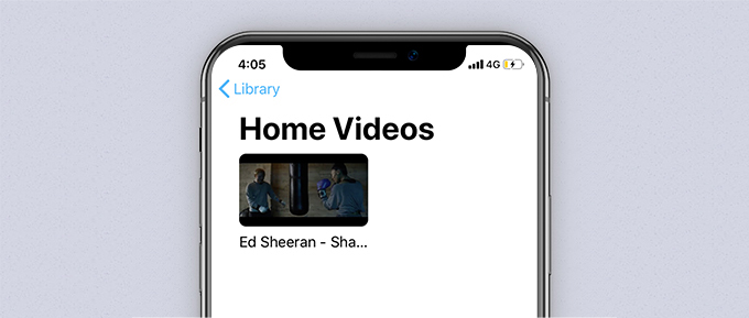 Synced video file in Apple TV