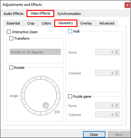 Adjustments and Effects