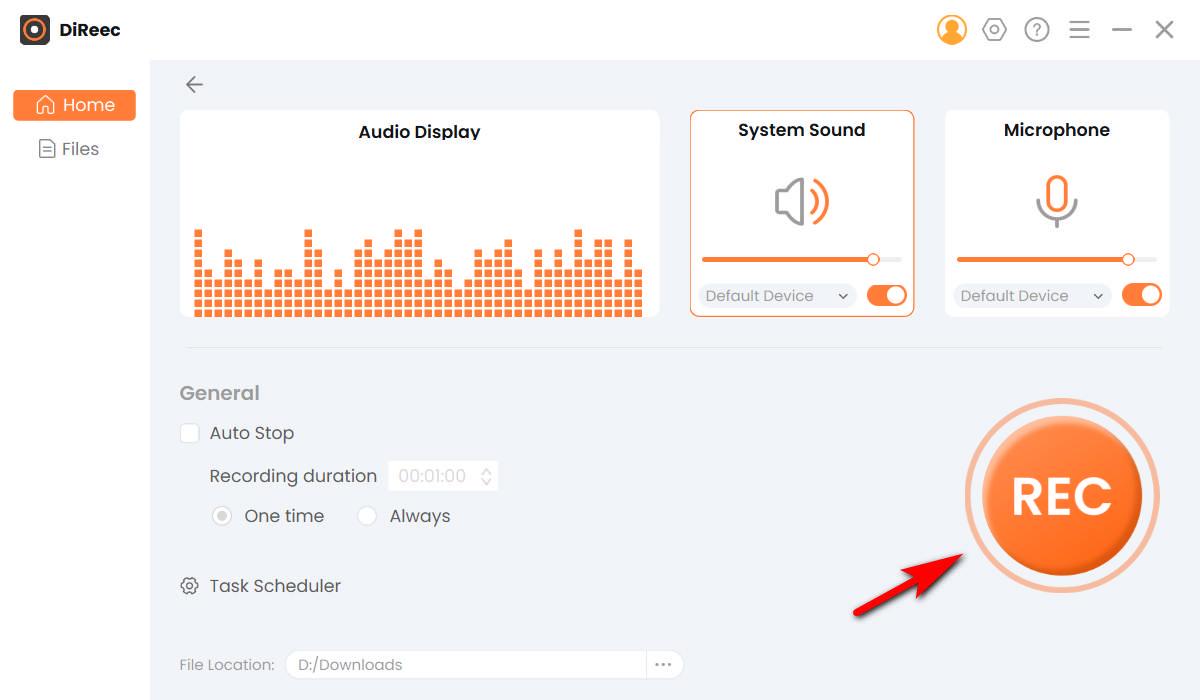 Registra audio Discord