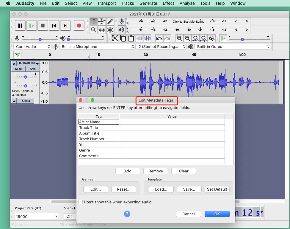 Adding Metadata