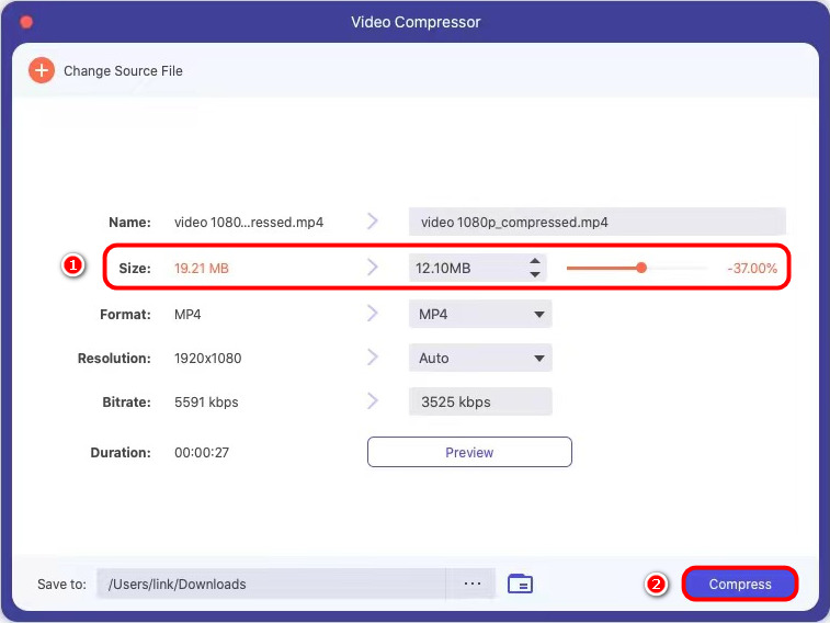 Compress MP4 video on Mac without losing quality