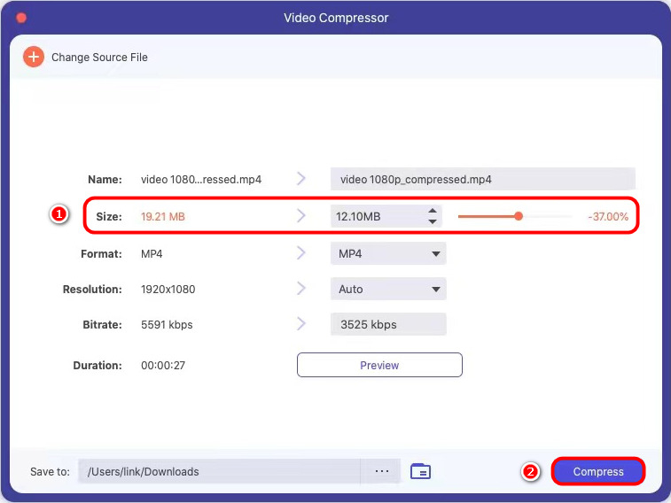 Comprima vídeo MP4 no Mac sem perder qualidade