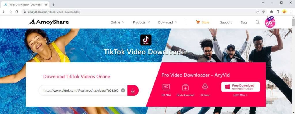 Downloader di video AmoyShare-TikTok