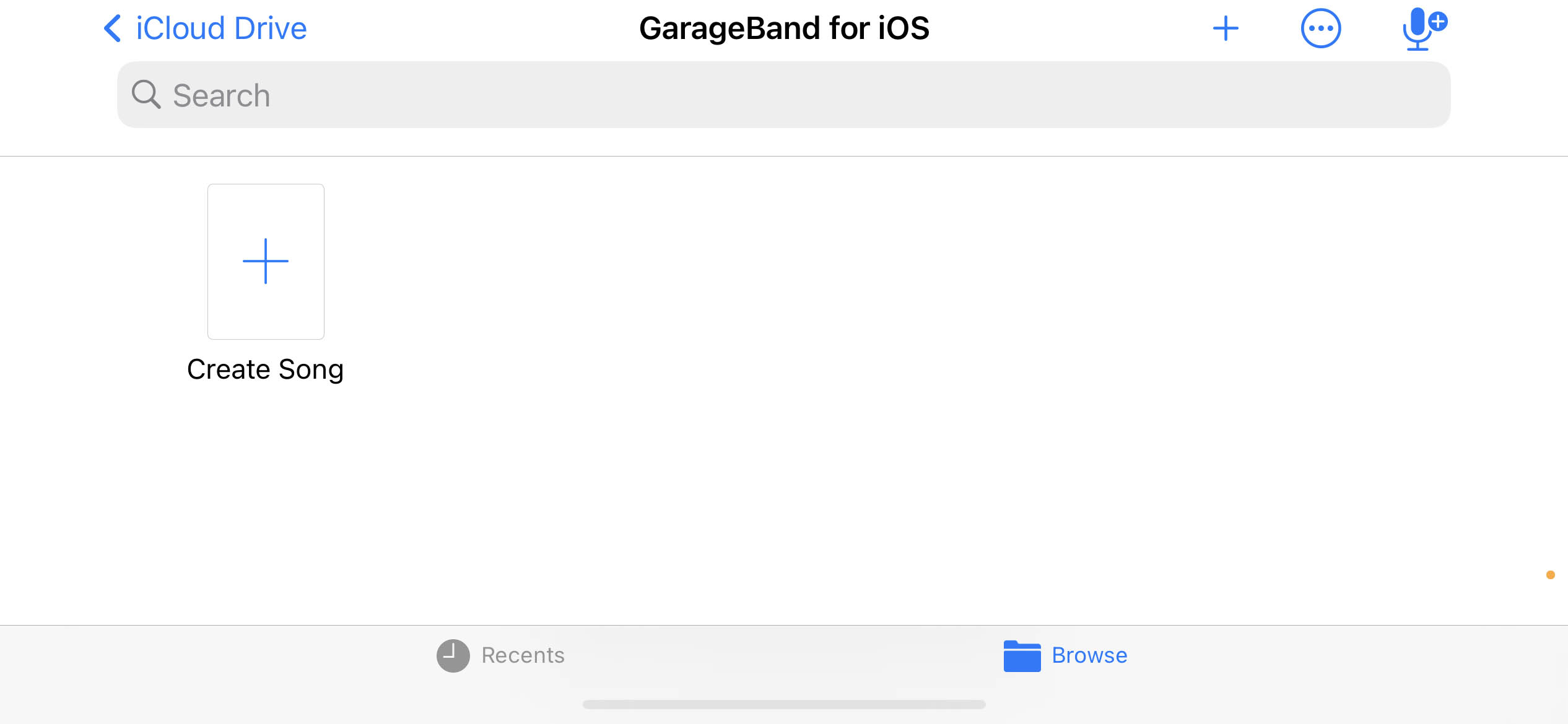 افتح GarageBand