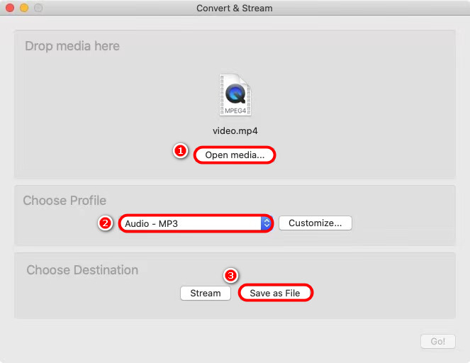 Select MP3 on the Choose Profile