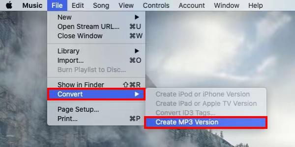 iTunesでM4AをMP3に変換する