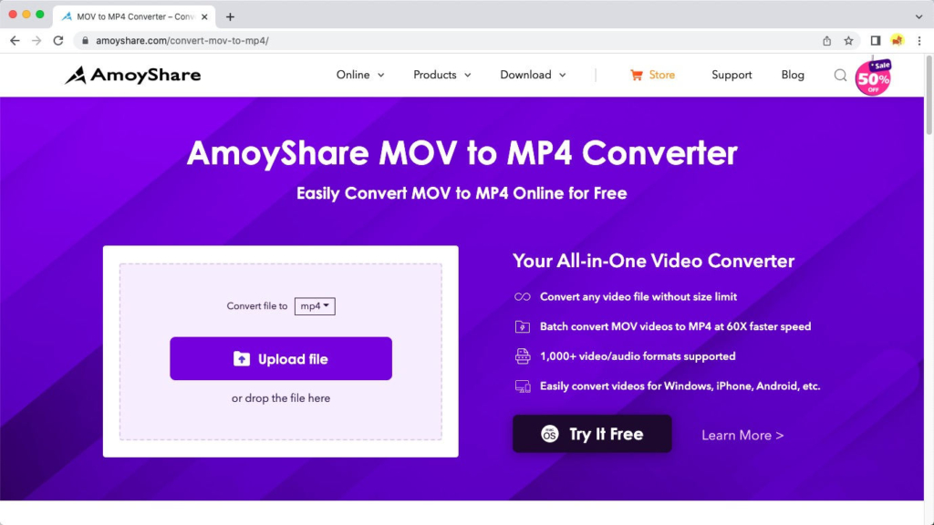 Comprimi MOV in MP4 online