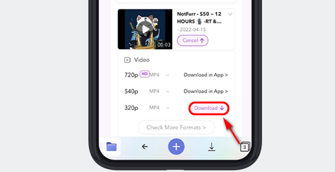 قم بتنزيل مقاطع الفيديو على iPhone باستخدام Free Video Finder