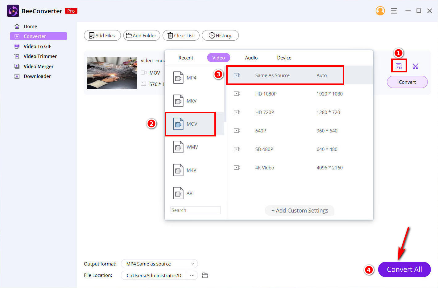 Compress MOV files without losing quality