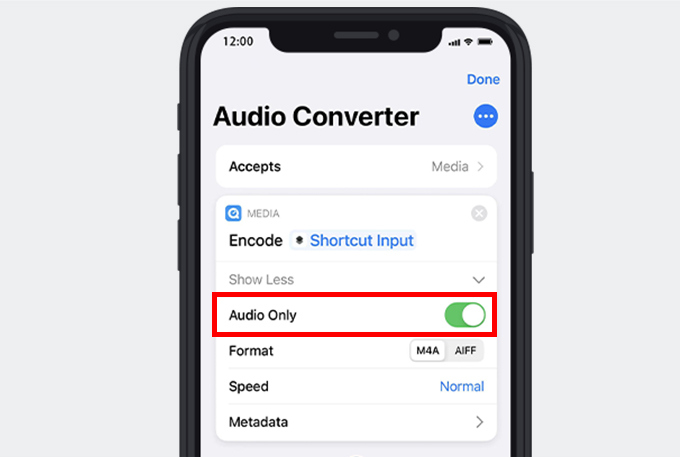 Enable Audio Only option