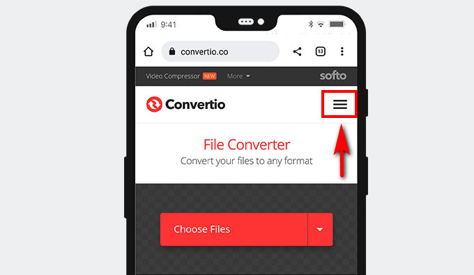 Перейти на сайт Convertio