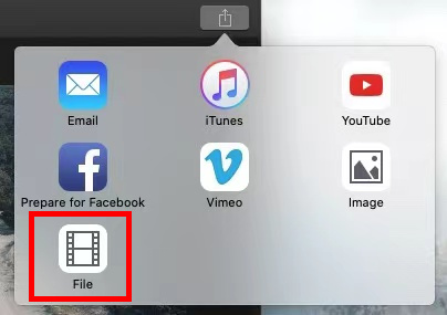 Choose the File icon to extract audio