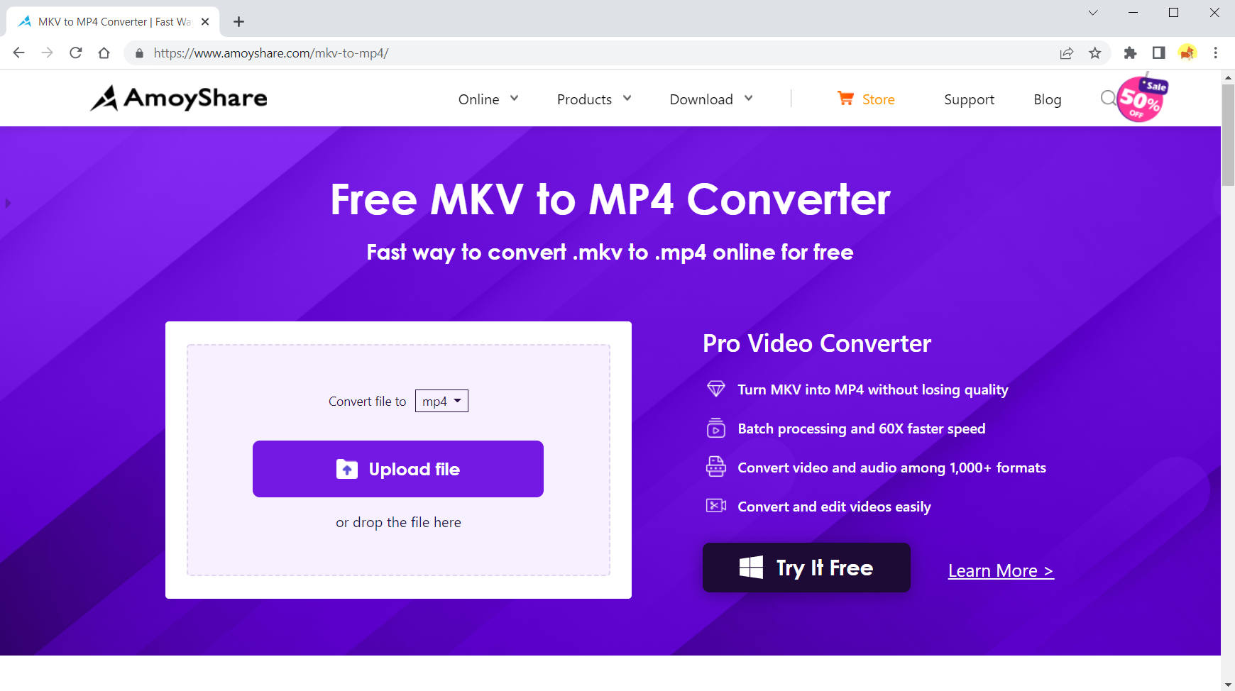 Upload MKV file