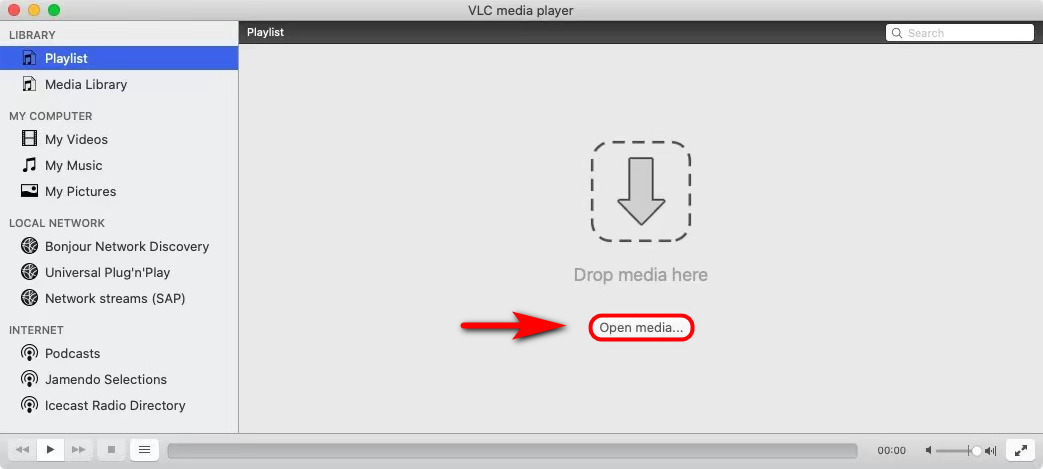 قم بتشغيل برنامج VLC