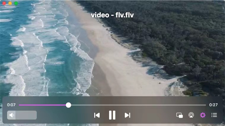 Use o Elmedia Player para abrir o arquivo FLV no Mac