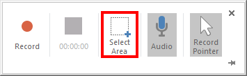 Seleziona l'area che desideri registrare