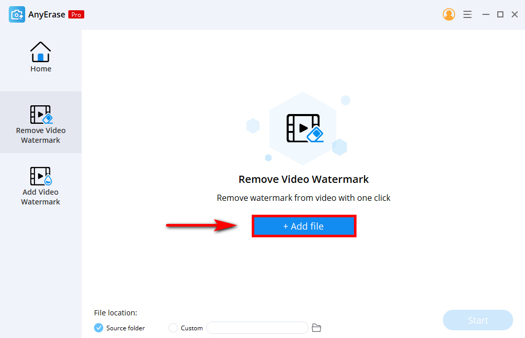 [ファイルを追加] ボタンをクリックして動画をアップロードします