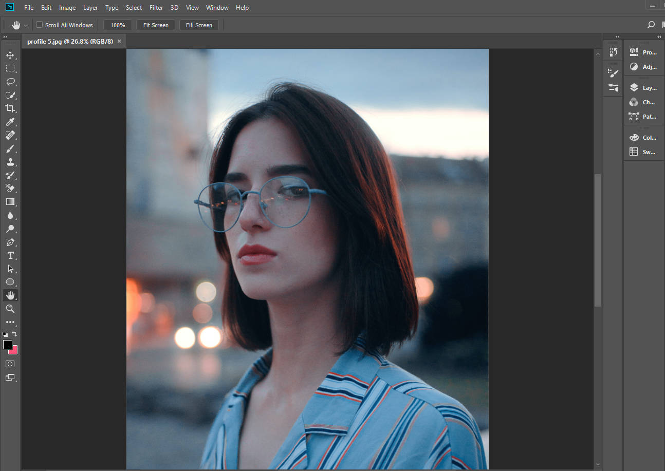 Ouvrez votre image dans Photoshop