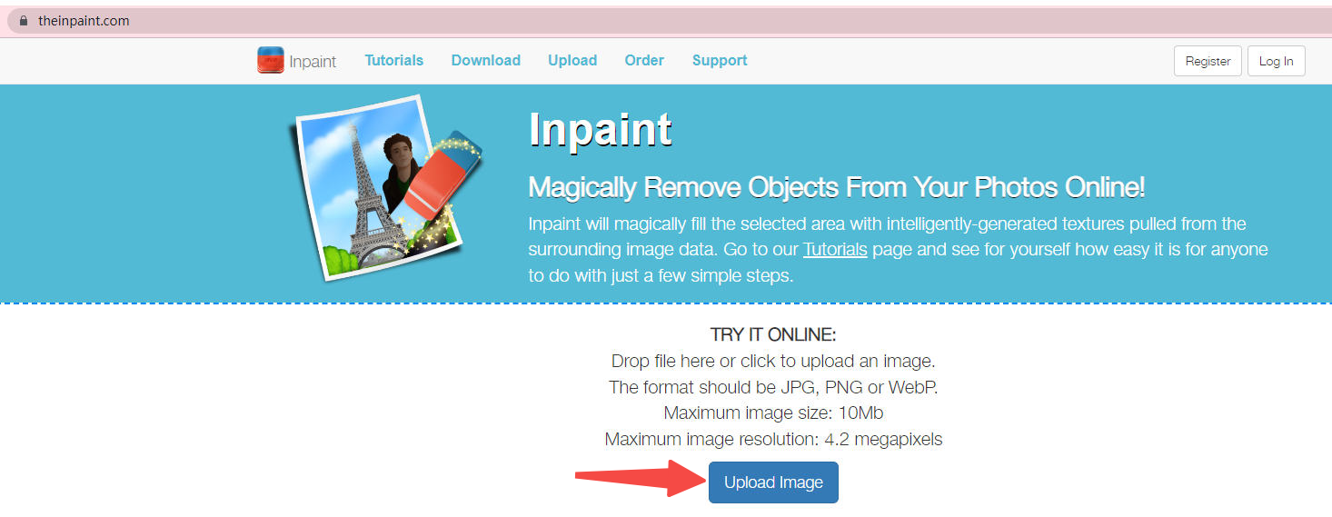 Upload image on Inpaint