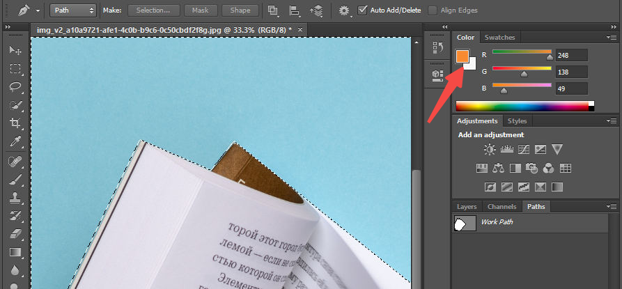 Change background color in Photoshop