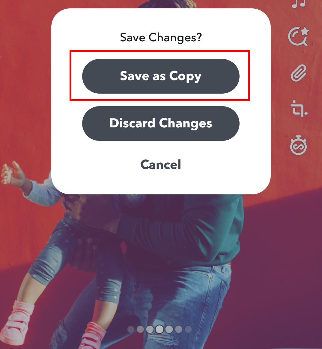 Choose Save as Copy option