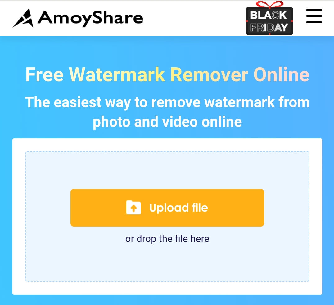 Besuchen Sie AmoyShare Free Watermark Remover Online
