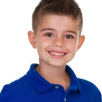 Headshot with a white background