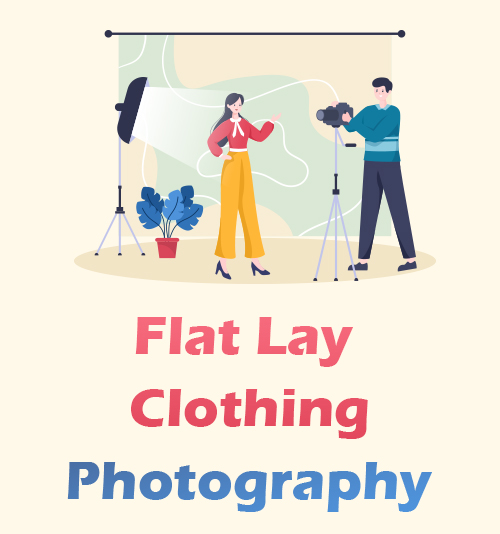 Flat lay clothing photography