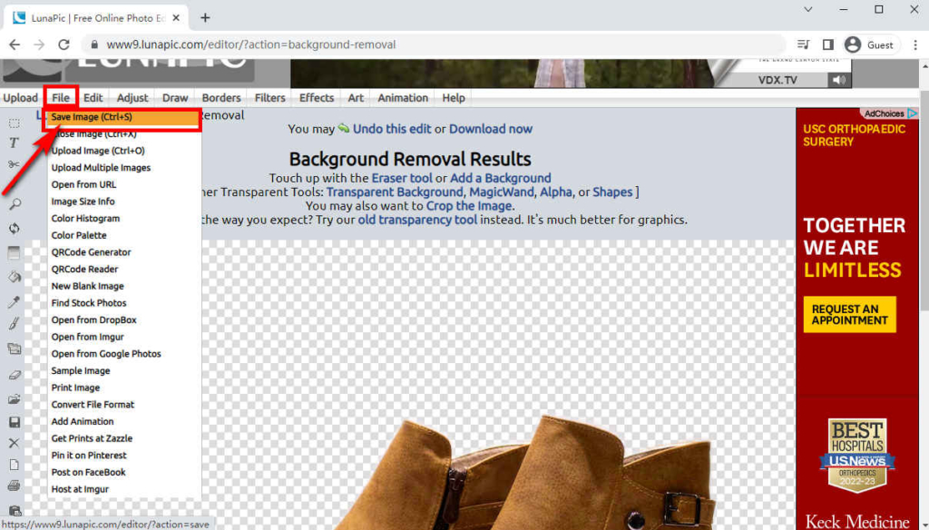 LunaPic Transparent Review Make Transparent BG Easily