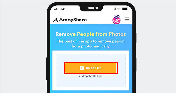 App to remove person on sale from photo