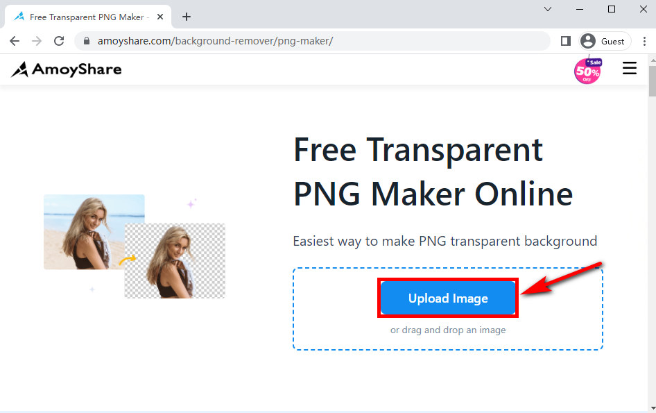 AmoShare الحرة صانع PNG شفافة على الإنترنت