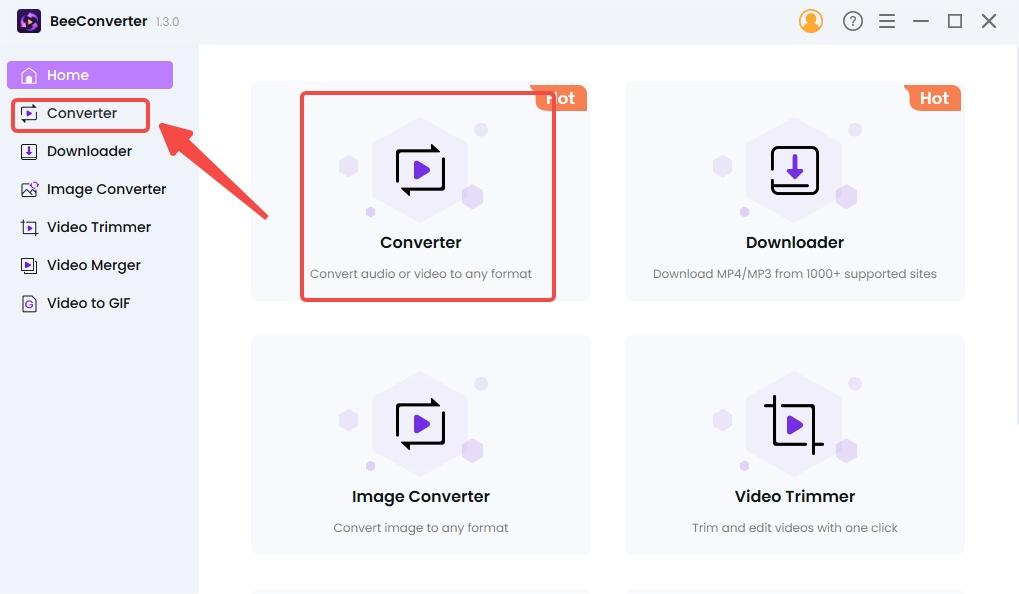 Gehen Sie zum Konverter-Tool auf BeeConverter