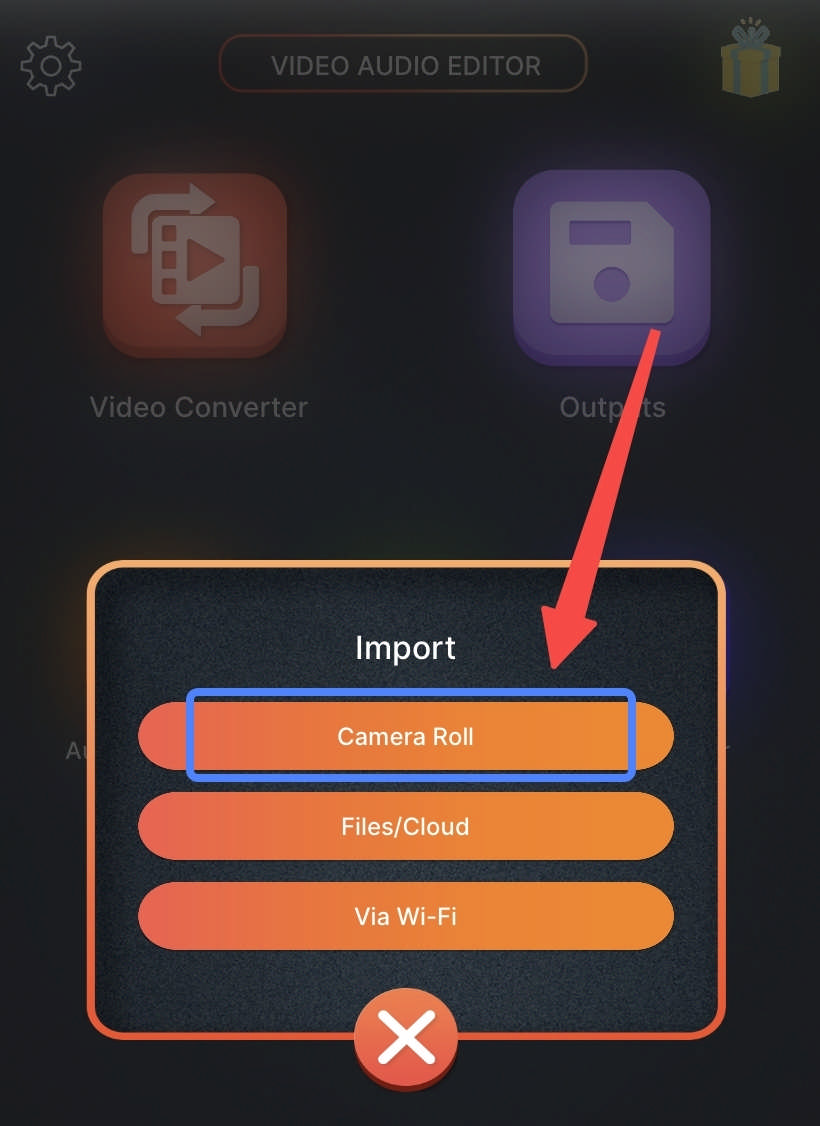 Choose one way to import files