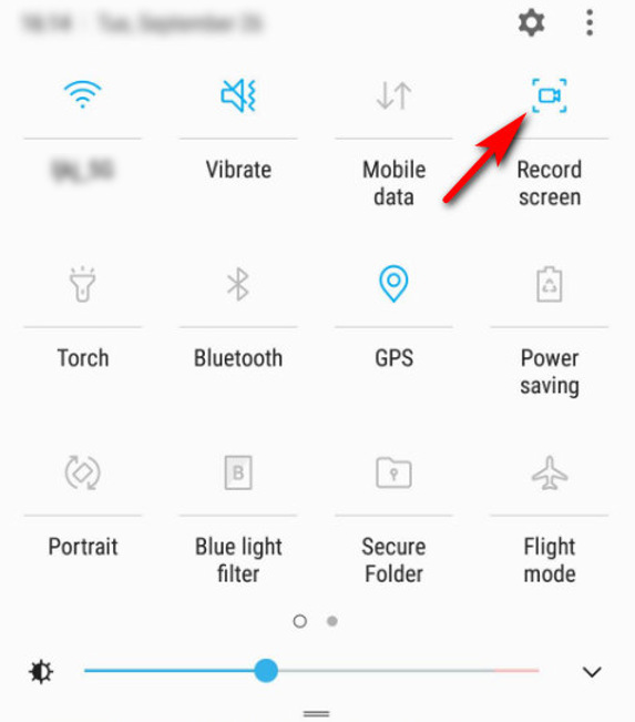Integrierter Bildschirmrekorder von Samsung