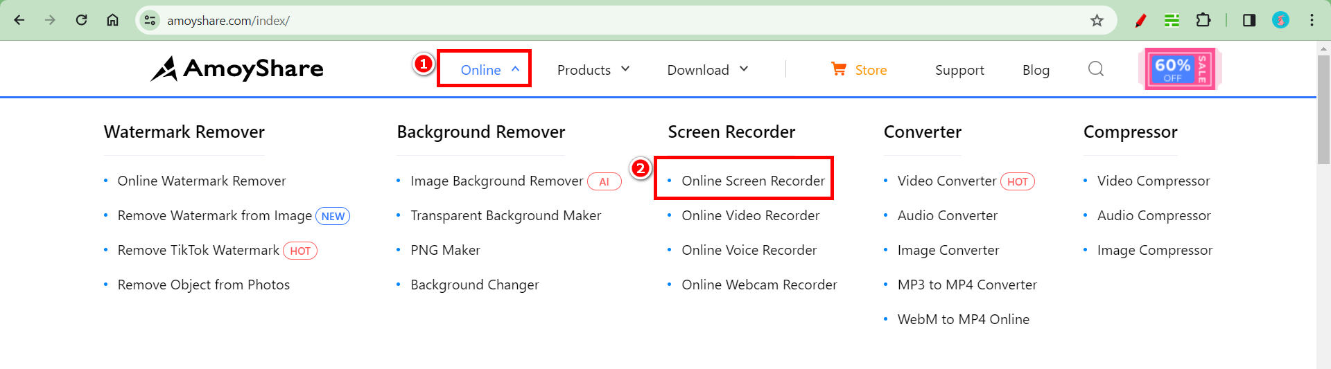 AmoyShare Online Screen Recorder