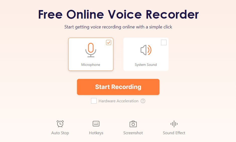 Enregistreur vocal en ligne AmoyShare