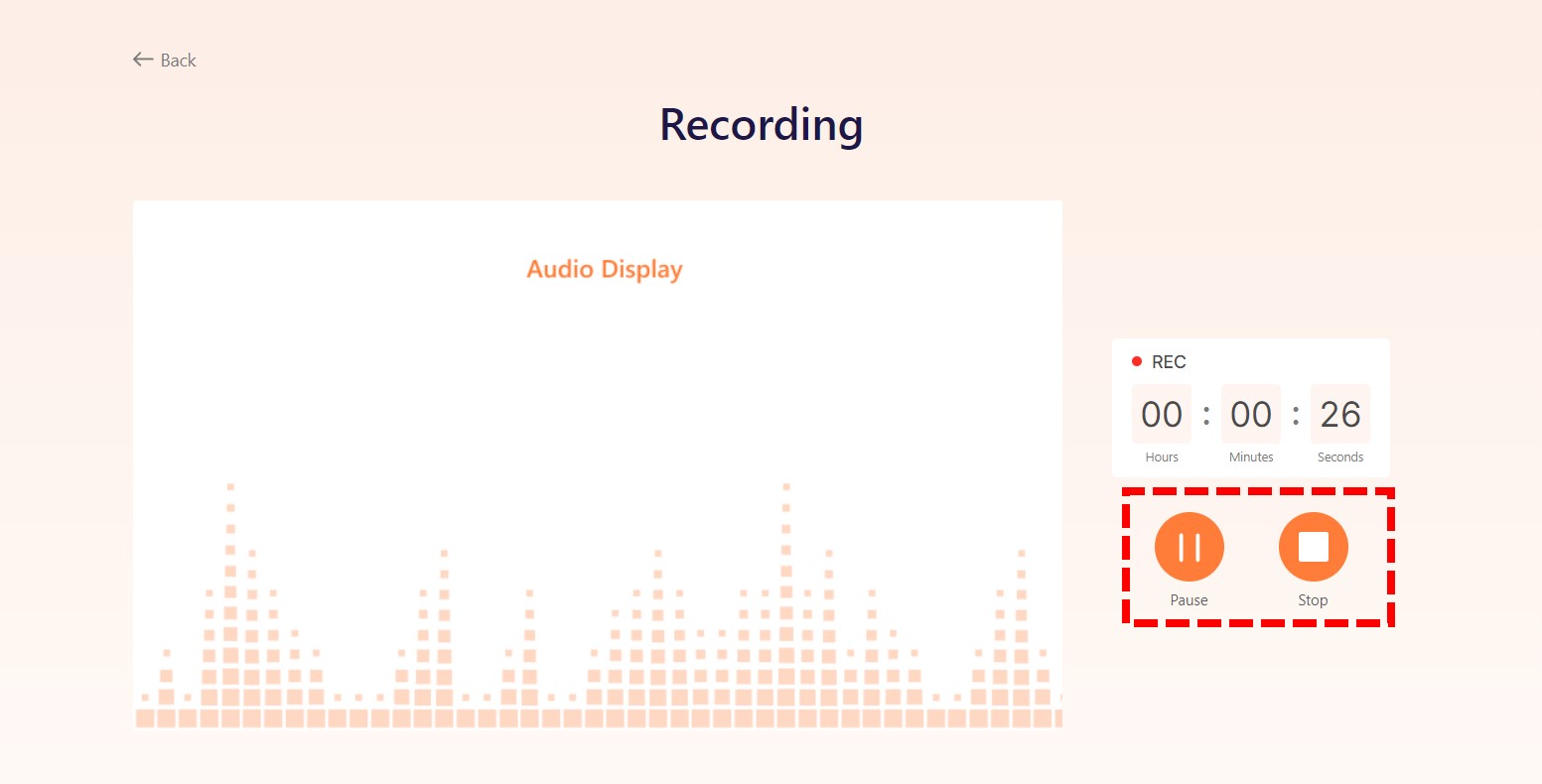 Start record the audio recording on Chromebook