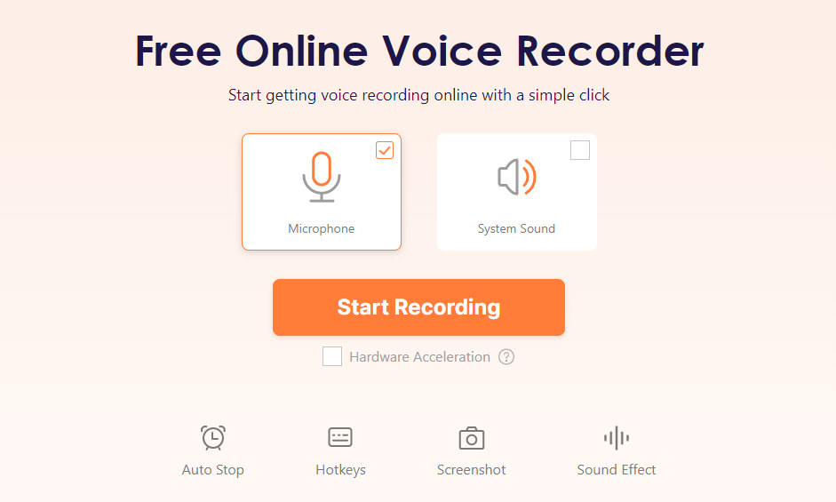 Enregistreur vocal en ligne AmoyShare