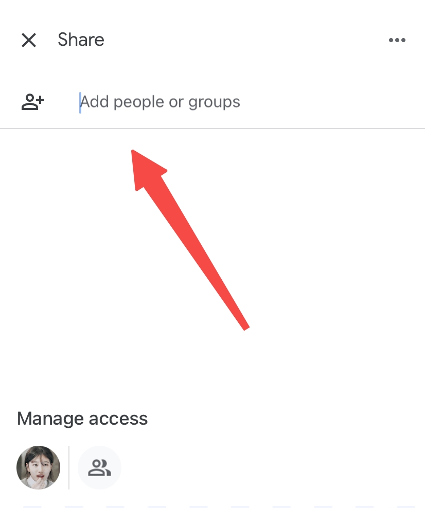 Add the contact on the Google Drive