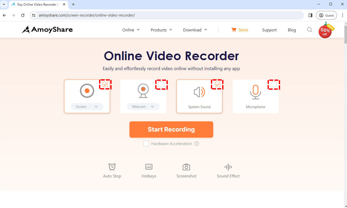 Accedi al videoregistratore AmoyShare