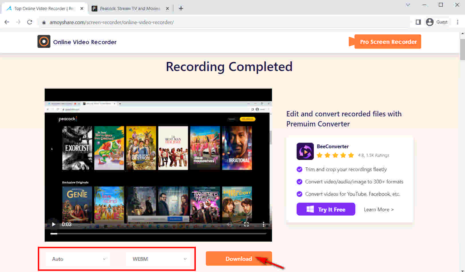 Comment enregistrer sur Peacock sur n'importe quel appareil [Guide complet]