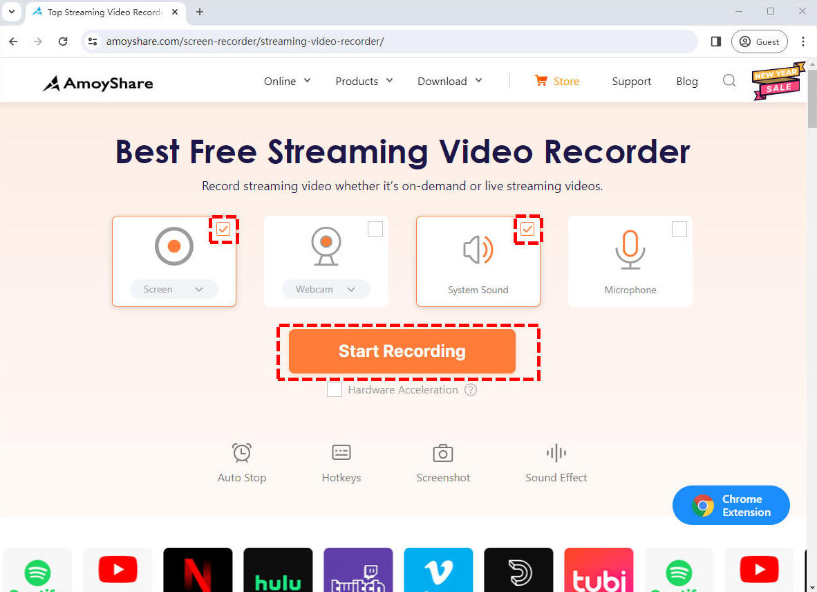 Access AmoyShare Online Screen Recorder