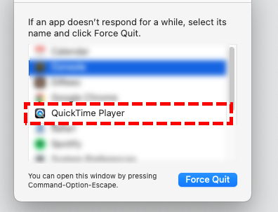 Force to quit