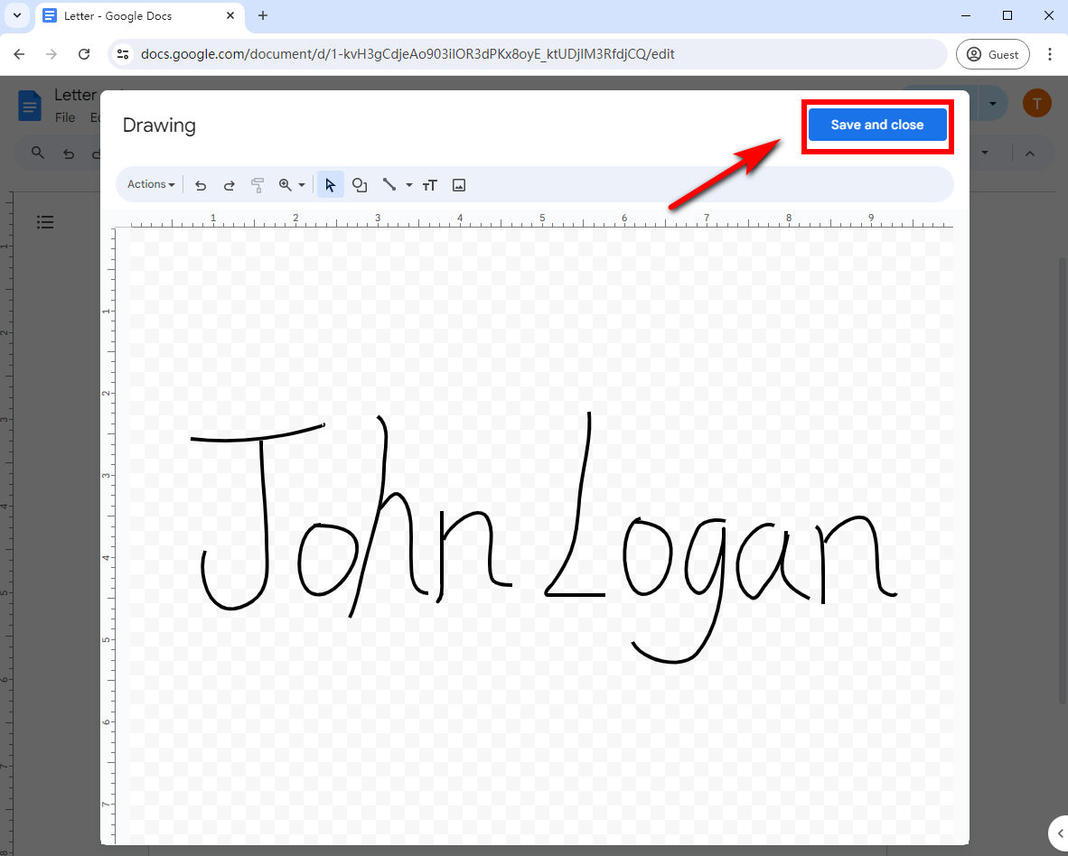 Handwrite your name