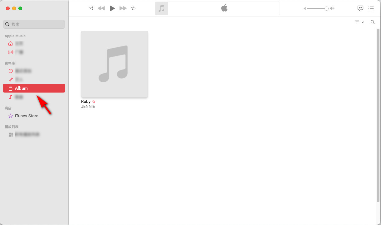 Cliquez sur Album